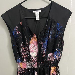 Bar III Black Dress w/ Print S